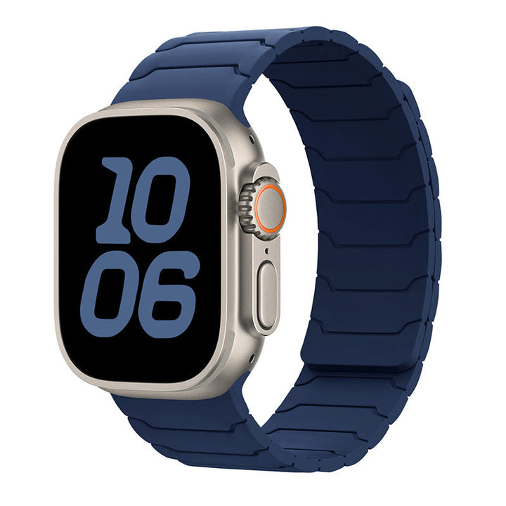CALORA_ Siliconen Magnetische Horlogeband voor Apple Watch van Armor Warrior