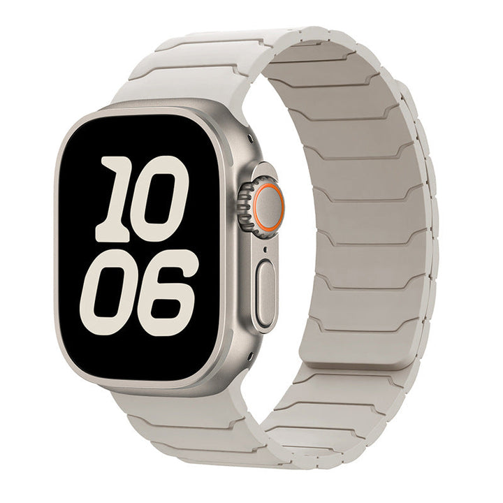 CALORA_ Siliconen Magnetische Horlogeband voor Apple Watch van Armor Warrior