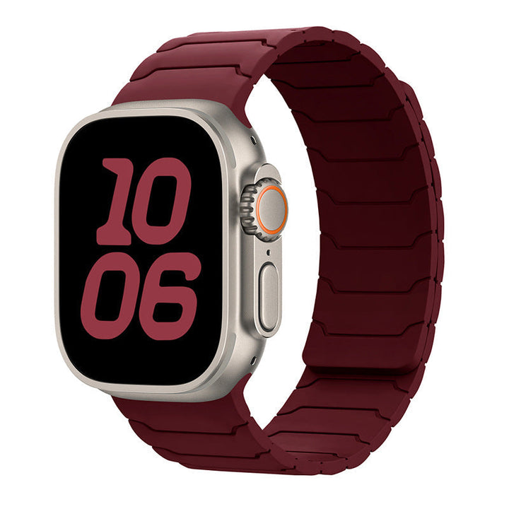 CALORA_ Siliconen Magnetische Horlogeband voor Apple Watch van Armor Warrior