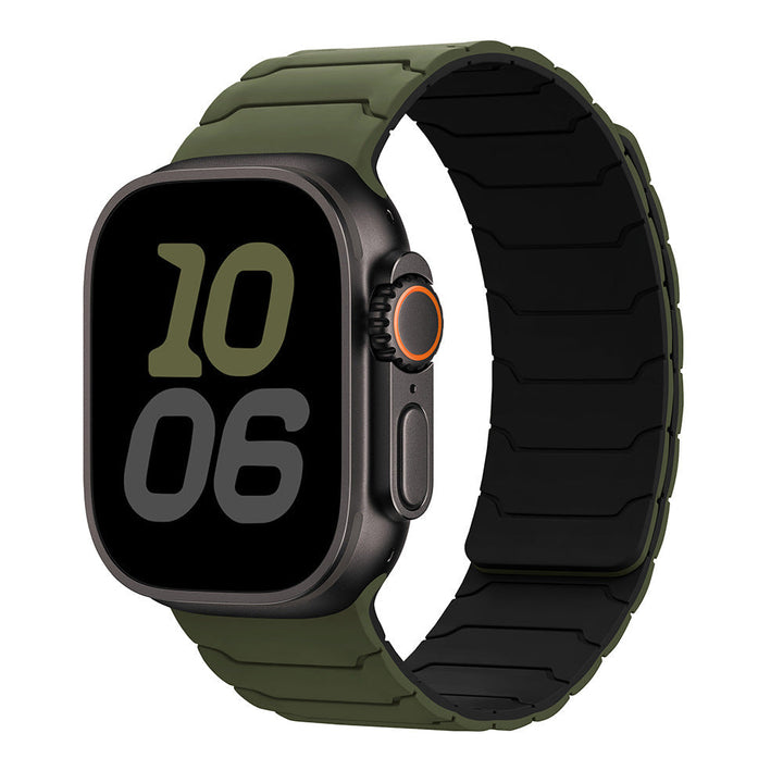 CALORA_ Siliconen Magnetische Horlogeband voor Apple Watch van Armor Warrior