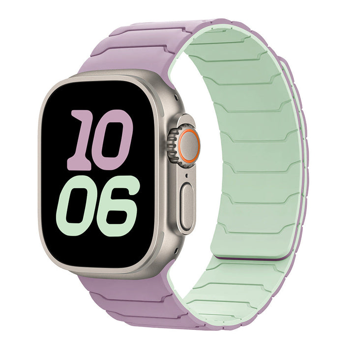 CALORA_ Siliconen Magnetische Horlogeband voor Apple Watch van Armor Warrior