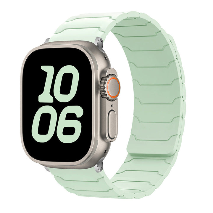 CALORA_ Siliconen Magnetische Horlogeband voor Apple Watch van Armor Warrior