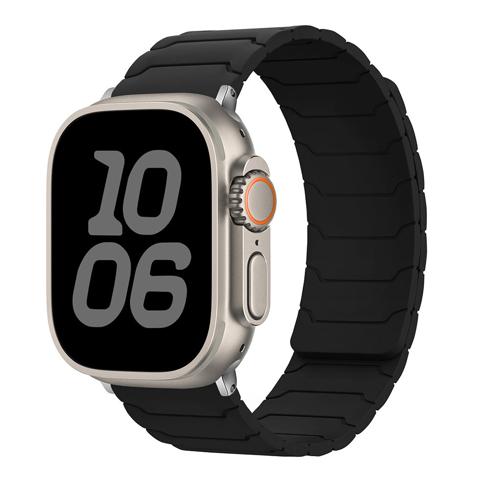 CALORA_ Siliconen Magnetische Horlogeband voor Apple Watch van Armor Warrior