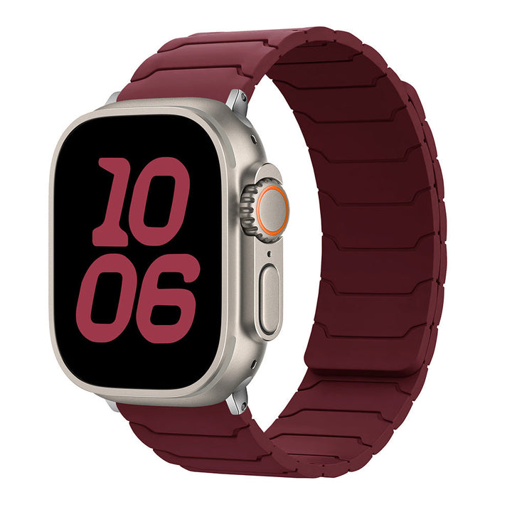 CALORA_ Siliconen Magnetische Horlogeband voor Apple Watch van Armor Warrior
