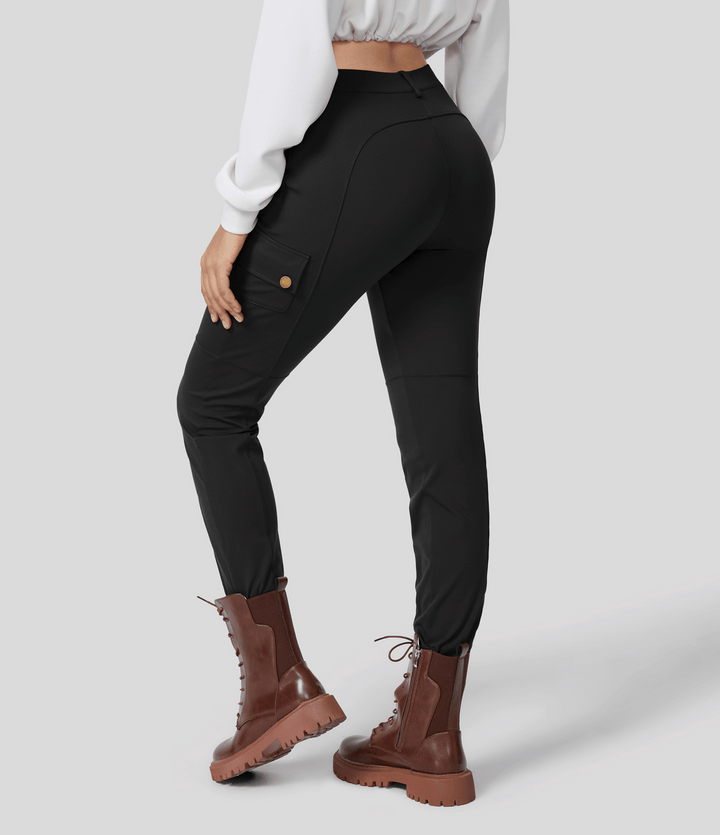 CALORA_ Skinny Cargobroek met Zakken