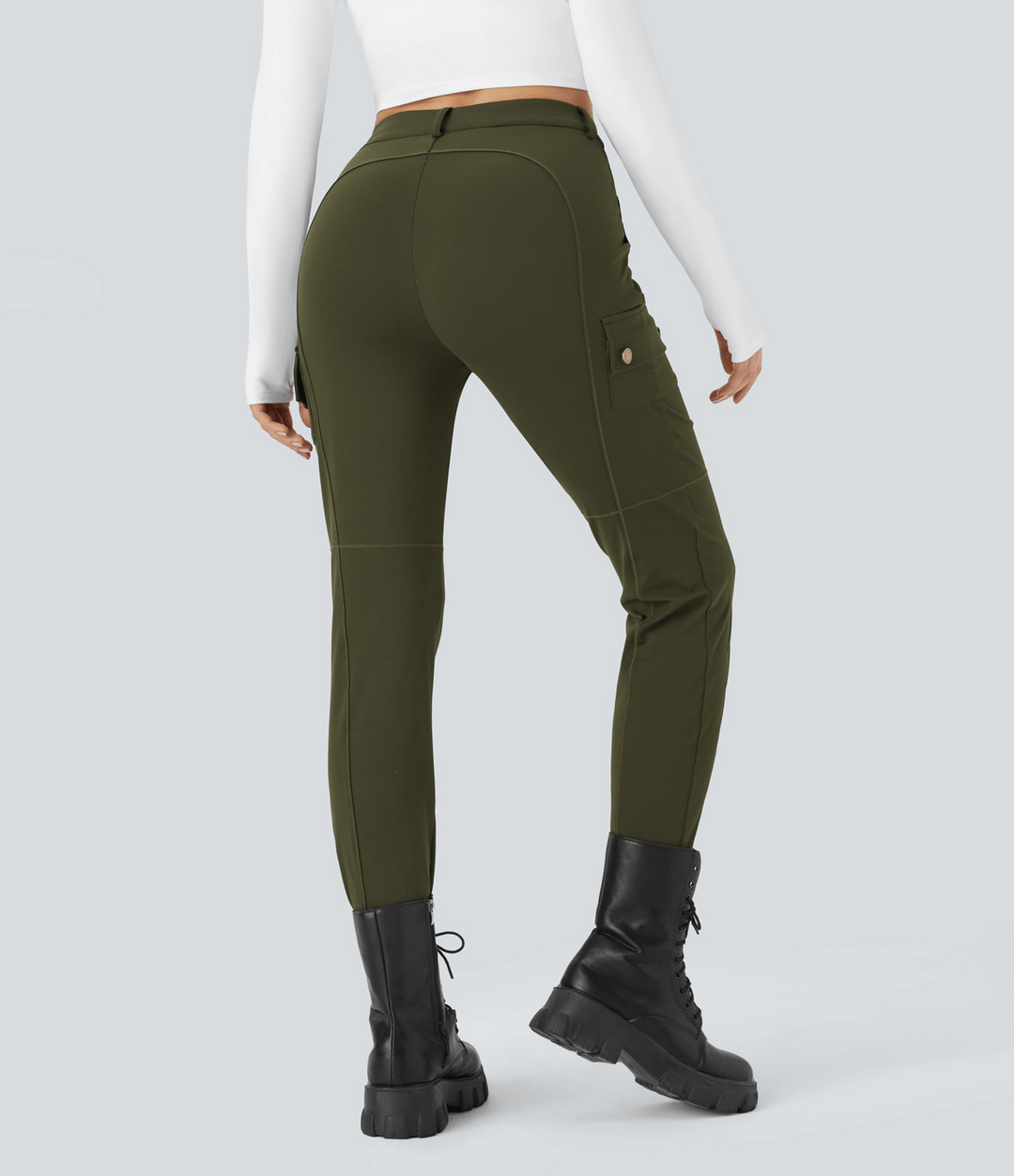CALORA_ Skinny Cargobroek met Zakken