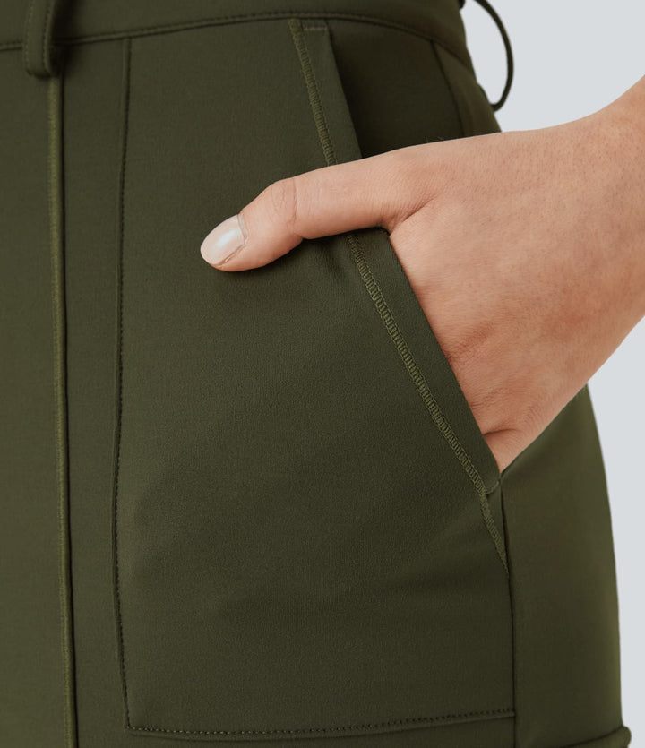 CALORA_ Skinny Cargobroek met Zakken