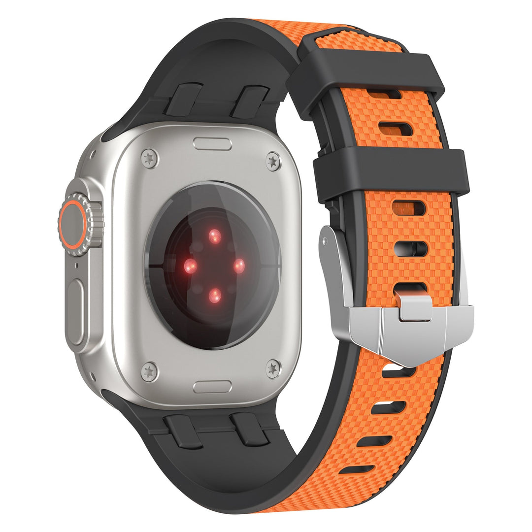 CALORA_ Smartpulse - Dubbele Kleur Bijpassende Siliconen Band Voor Apple Watch