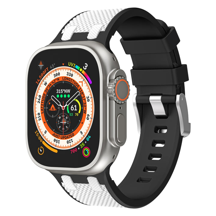 CALORA_ Smartpulse - Dubbele Kleur Bijpassende Siliconen Band Voor Apple Watch
