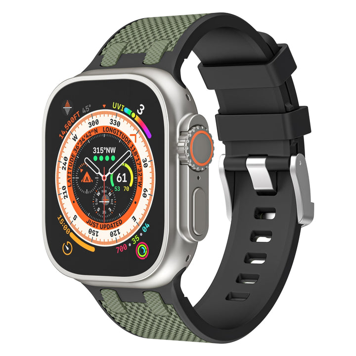 CALORA_ Smartpulse - Dubbele Kleur Bijpassende Siliconen Band Voor Apple Watch