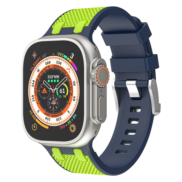 CALORA_ Smartpulse - Dubbele Kleur Bijpassende Siliconen Band Voor Apple Watch