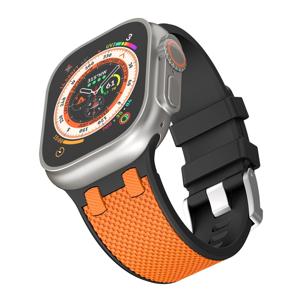 CALORA_ Smartpulse - Dubbele Kleur Bijpassende Siliconen Band Voor Apple Watch