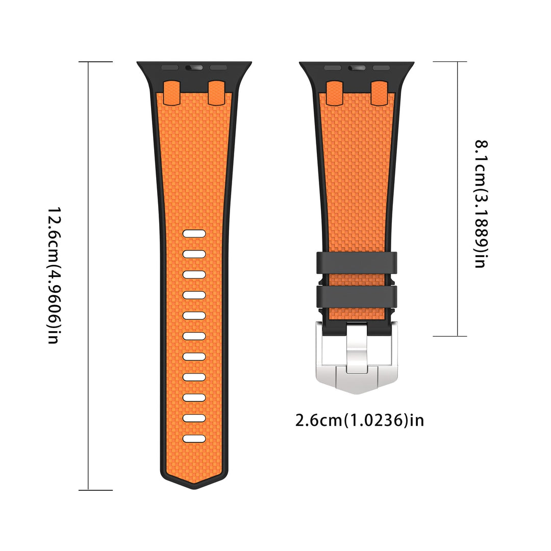 CALORA_ Smartpulse - Dubbele Kleur Bijpassende Siliconen Band Voor Apple Watch