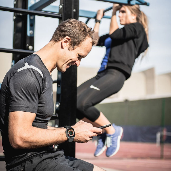 CALORA_ Smartpulse - Dubbele Kleur Bijpassende Siliconen Band Voor Apple Watch