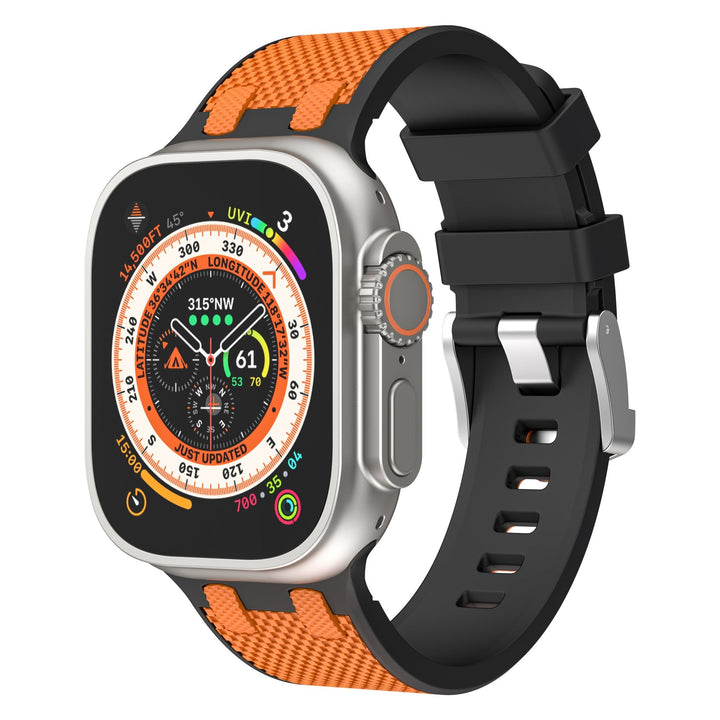 CALORA_ Smartpulse - Dubbele Kleur Bijpassende Siliconen Band Voor Apple Watch