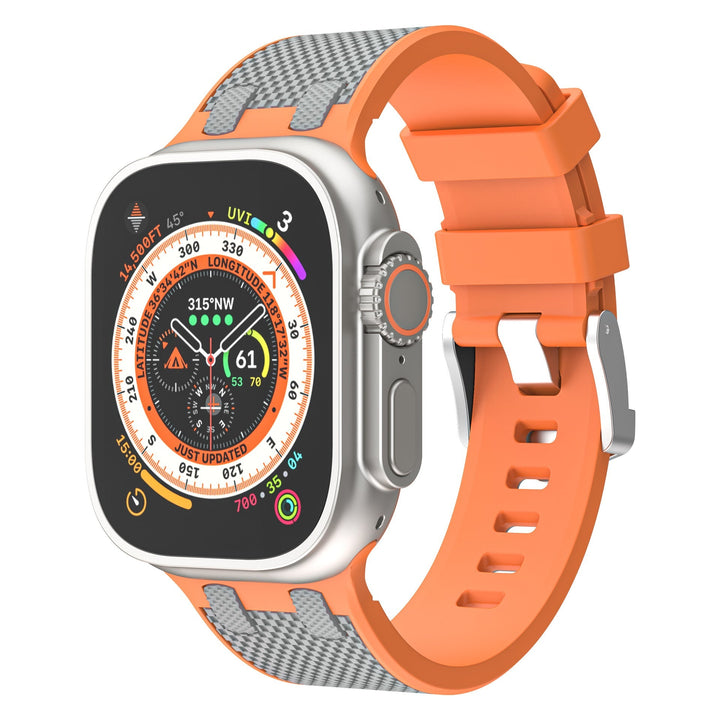 CALORA_ Smartpulse - Dubbele Kleur Bijpassende Siliconen Band Voor Apple Watch