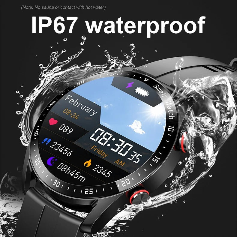 CALORA_ Smartpulse Herensmartwatch met Elegant Ontwerp en Bluetooth-Fitnesstracking