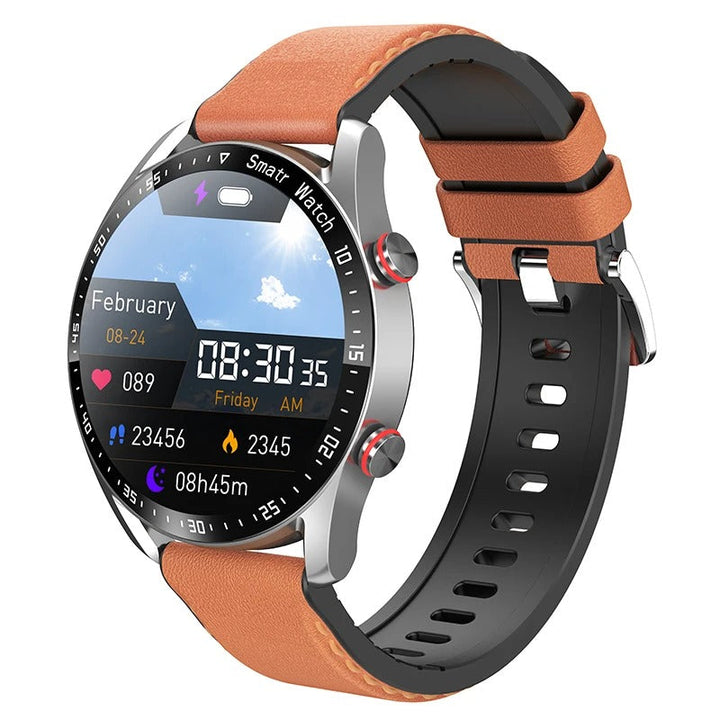 CALORA_ Smartpulse Herensmartwatch met Elegant Ontwerp en Bluetooth-Fitnesstracking