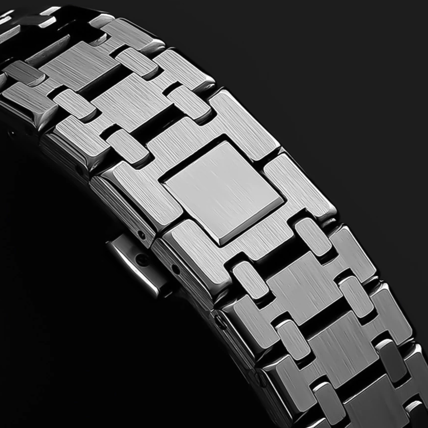 CALORA_ Smartpulse - RVS Band Voor Samsung Watch Ultra met Luxe Dubbel Kettingontwerp