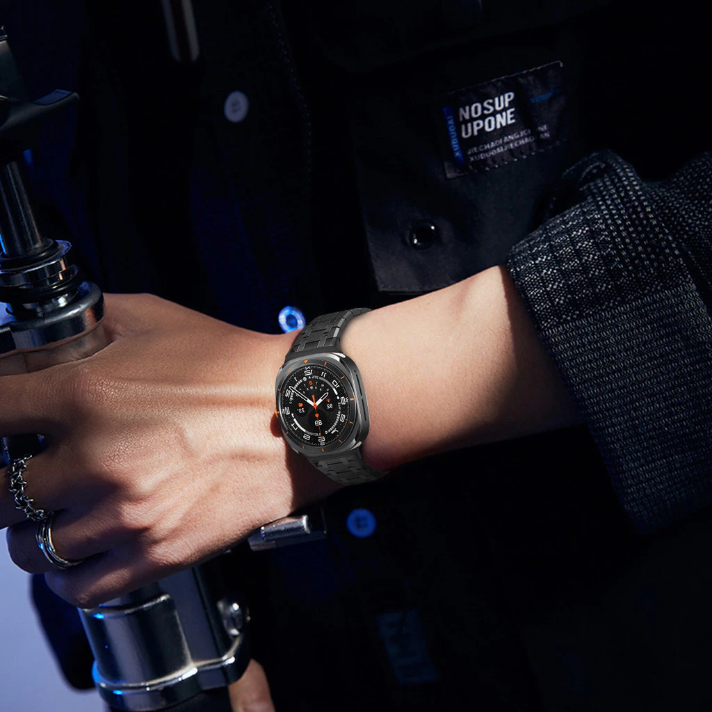 CALORA_ Smartpulse - RVS Band Voor Samsung Watch Ultra met Luxe Dubbel Kettingontwerp