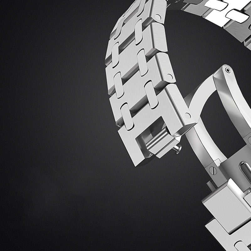 CALORA_ Smartpulse - RVS Band Voor Samsung Watch Ultra met Luxe Dubbel Kettingontwerp