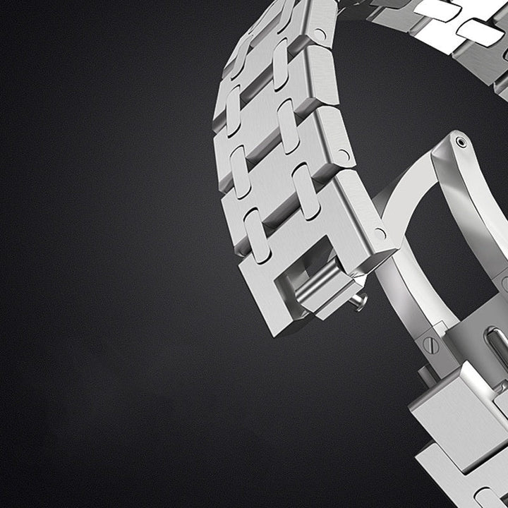 CALORA_ Smartpulse - RVS Band Voor Samsung Watch Ultra met Luxe Dubbel Kettingontwerp