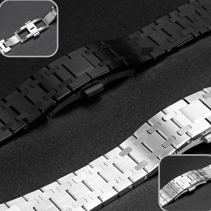 CALORA_ Smartpulse - RVS Band Voor Samsung Watch Ultra met Luxe Dubbel Kettingontwerp