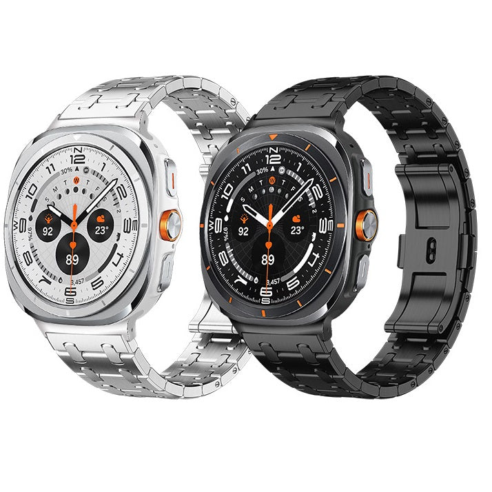 CALORA_ Smartpulse - RVS Band Voor Samsung Watch Ultra met Luxe Dubbel Kettingontwerp