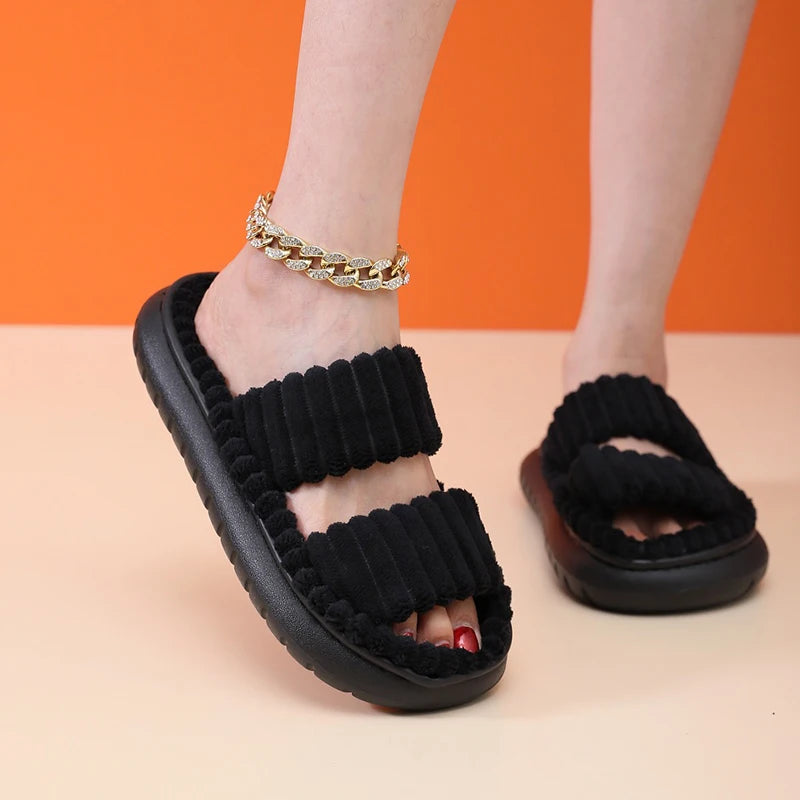 CALORA_ Sophie | Zachte Open-Teen Slippers