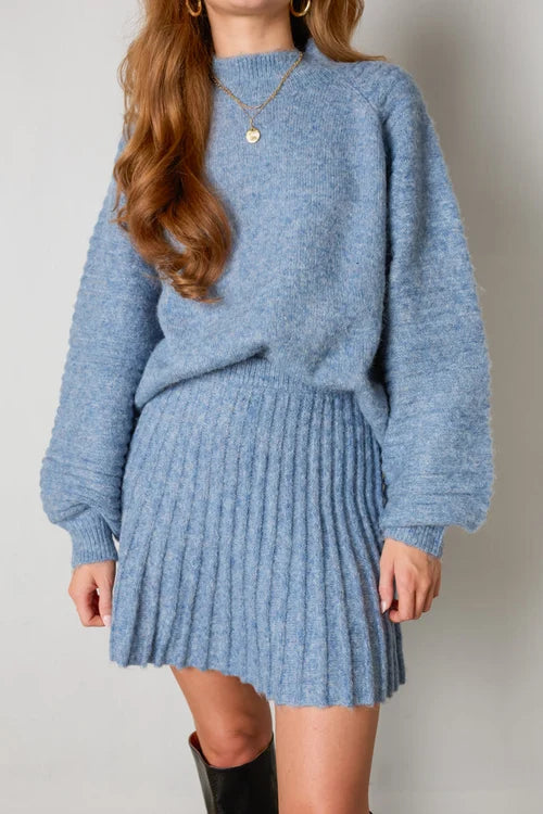 CALORA_ Sorellina | Elegante Geplooide trui en rok