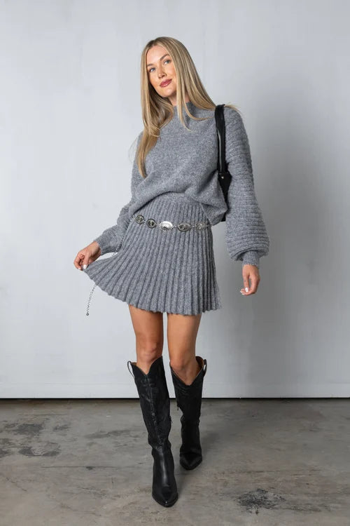 CALORA_ Sorellina | Elegante Geplooide trui en rok