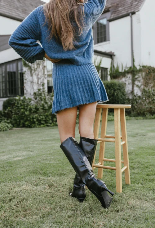 CALORA_ Sorellina | Elegante Geplooide trui en rok