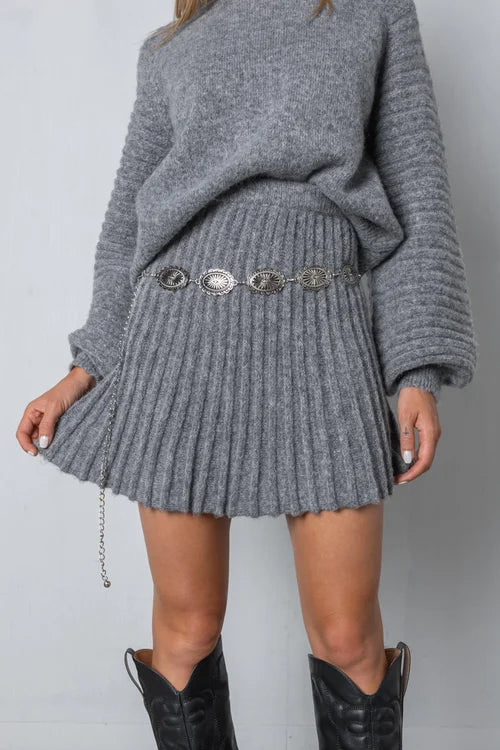 CALORA_ Sorellina | Elegante Geplooide trui en rok