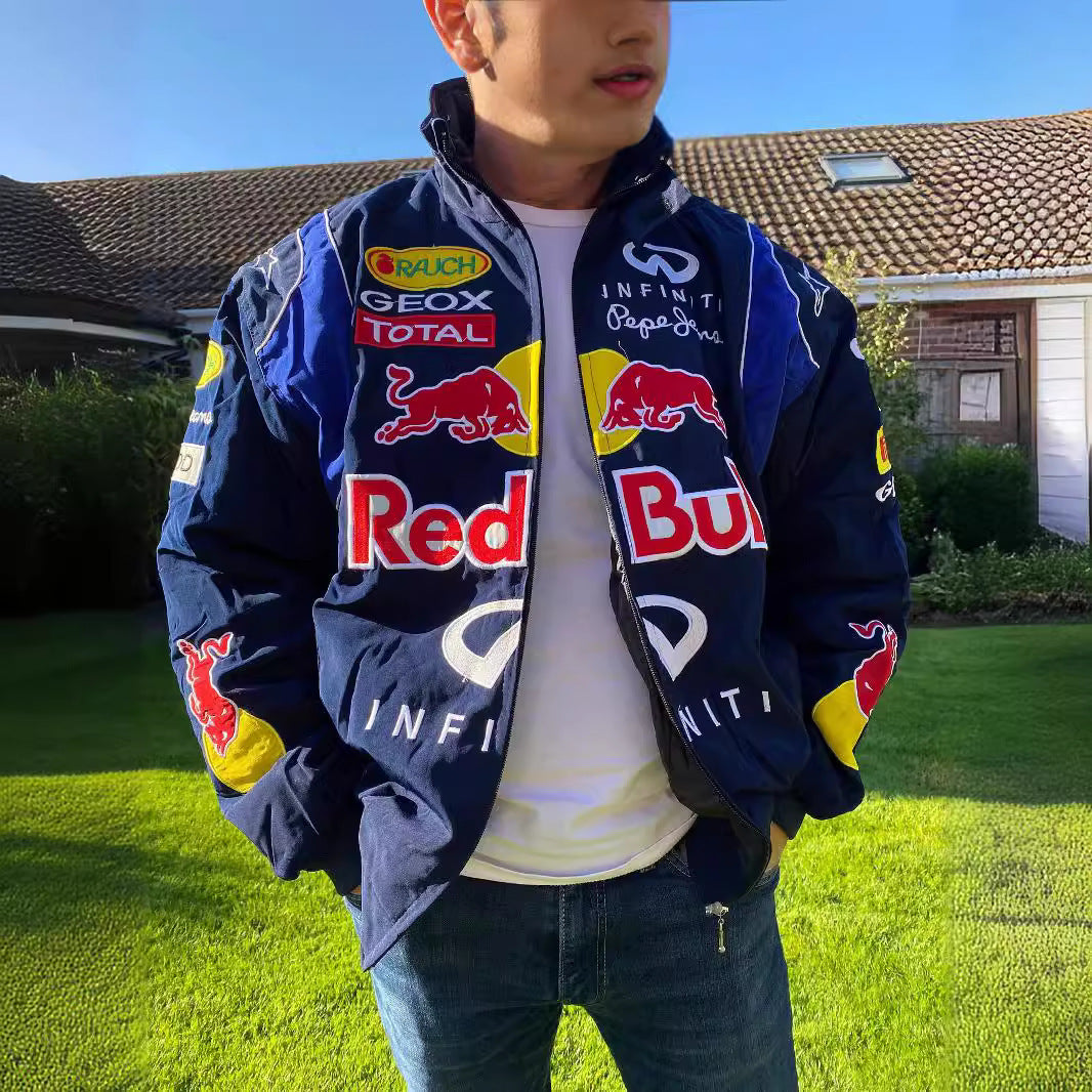 CALORA_ Sportieve F1 Racing Lange Mouw Bomberjas met Print
