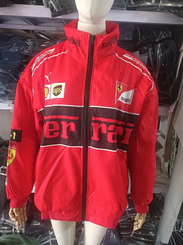 CALORA_ Sportieve F1 Racing Lange Mouw Bomberjas met Print