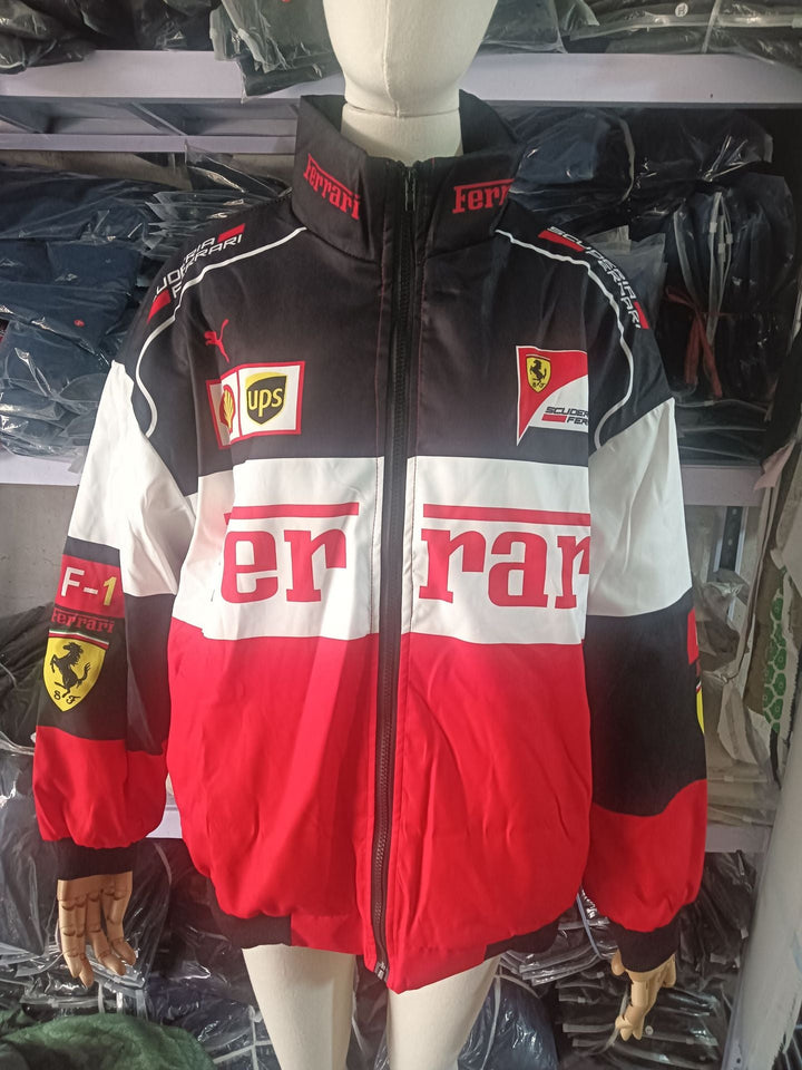 CALORA_ Sportieve F1 Racing Lange Mouw Bomberjas met Print