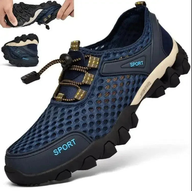 CALORA_ Sportieve Outdoor Wandelschoenen met Ademend Mesh en Antislip Zool