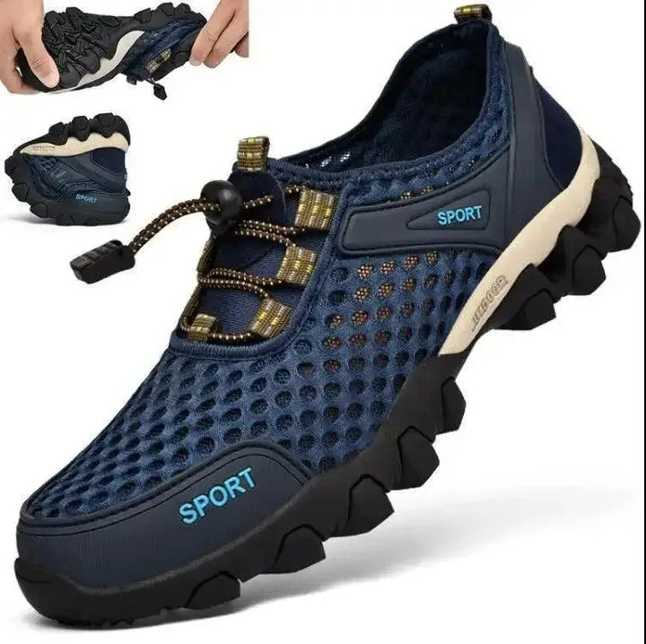 CALORA_ Sportieve Outdoor Wandelschoenen met Ademend Mesh en Antislip Zool
