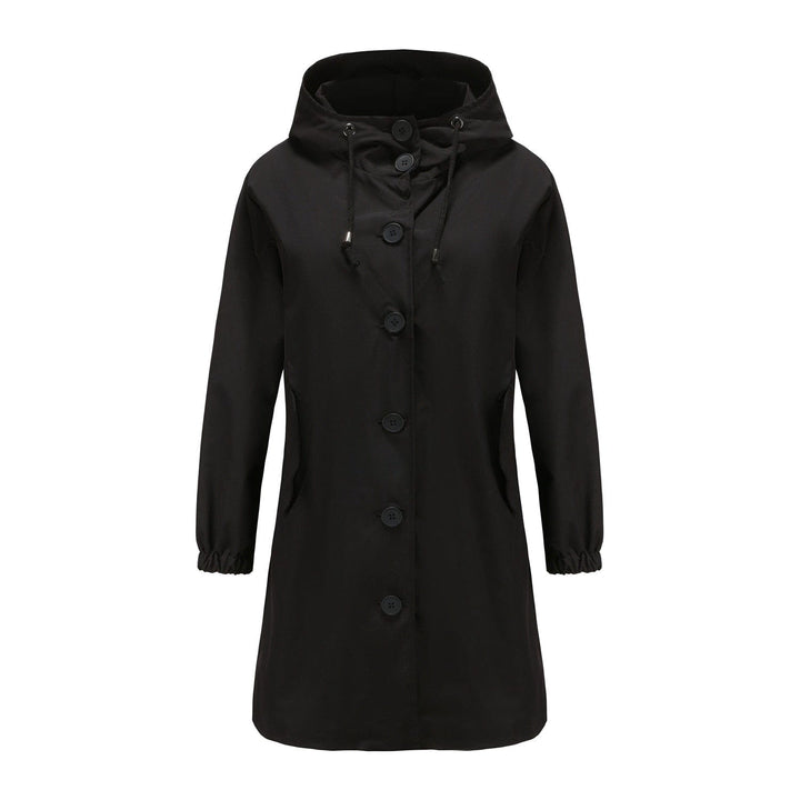 CALORA_ Stella | Waterdichte Lange Trenchcoat met Capuchon