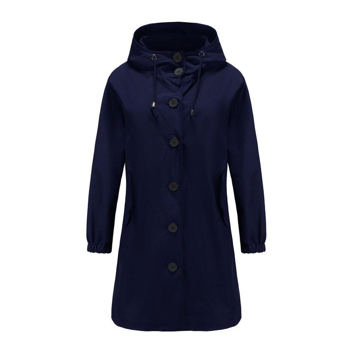 CALORA_ Stella | Waterdichte Lange Trenchcoat met Capuchon