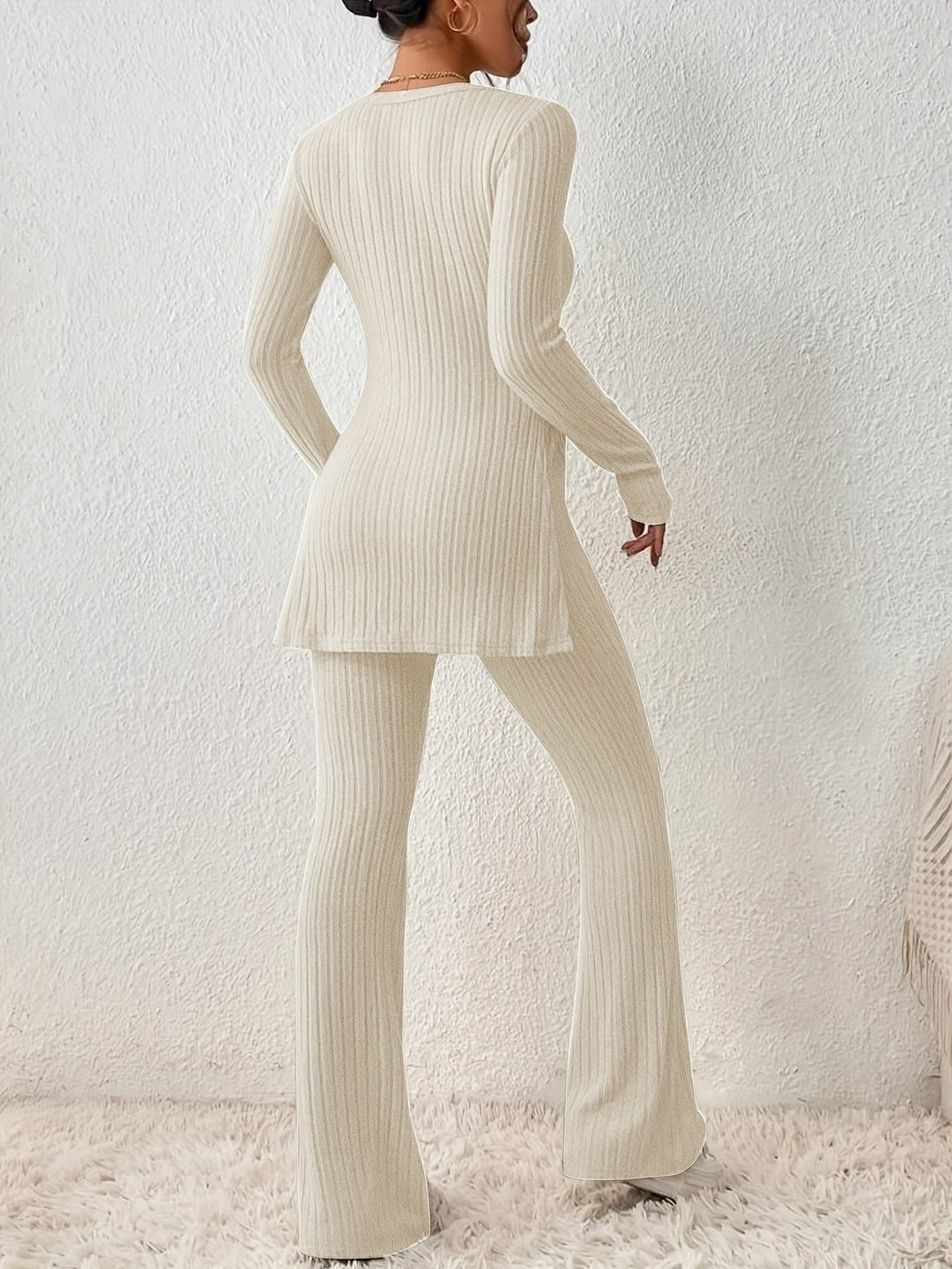 CALORA_ Stijlvolle 2 delige comfortabele rekbare Dames set