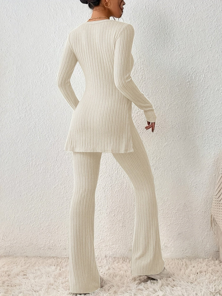 CALORA_ Stijlvolle 2 delige comfortabele rekbare Dames set