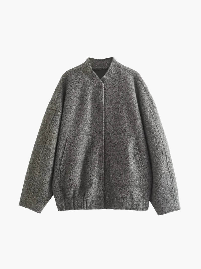 CALORA_ Stijlvolle Bomberjas van zachte fleece