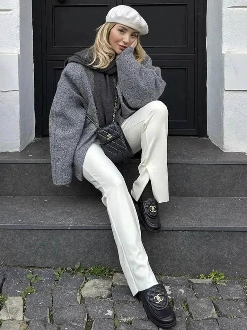 CALORA_ Stijlvolle Bomberjas van zachte fleece