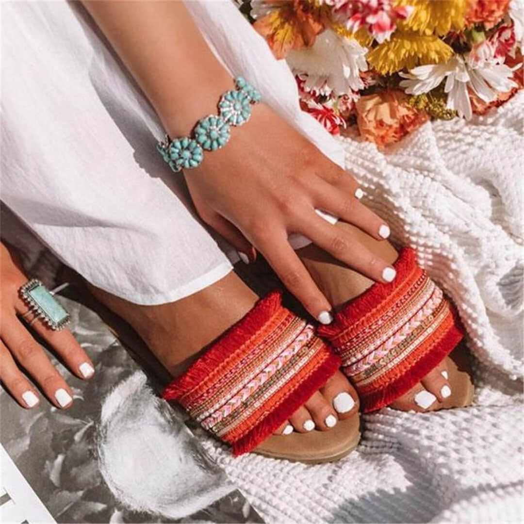 CALORA_ Stijlvolle Dames Slippers met Open Neus en Comfortabele Zool
