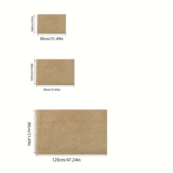 CALORA_ Stijlvolle Jute Deurmat - Zacht, Absorberend voor Binnen en Buiten