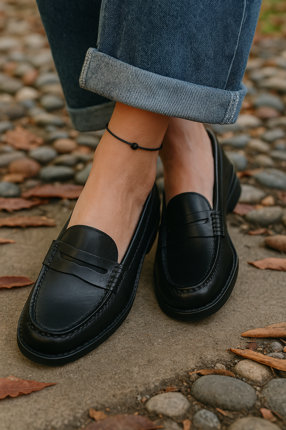 CALORA_ Stijlvolle Loafers van Leer voor Comfort en Lichtgewicht Design