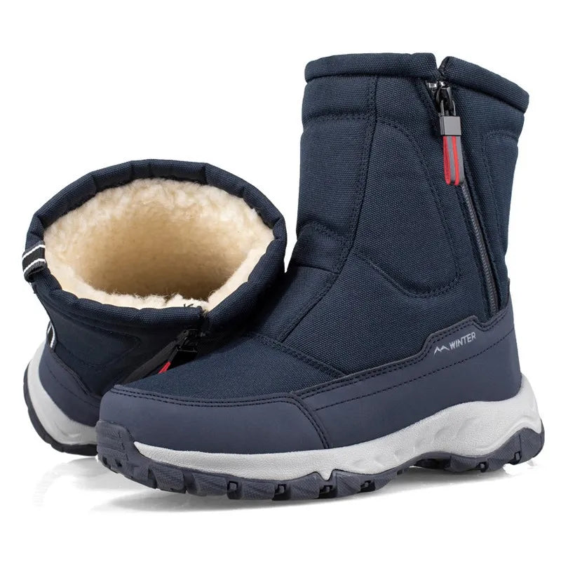 CALORA_ Stijlvolle Winter Snowboots met Comfortabele Pluche Voering
