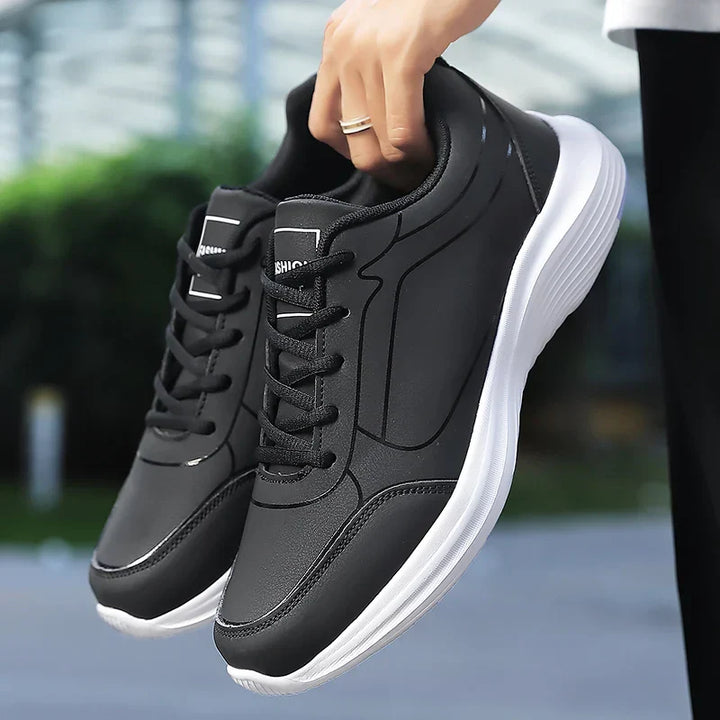 CALORA_ Strivio | Casual Leren Hardloop Schoenen Voor Heren Met Comfortabele Pasvorm