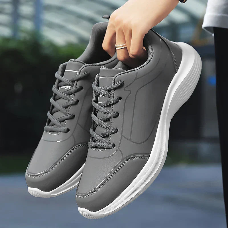 CALORA_ Strivio | Casual Leren Hardloop Schoenen Voor Heren Met Comfortabele Pasvorm